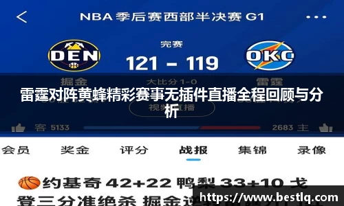 雷霆对阵黄蜂精彩赛事无插件直播全程回顾与分析